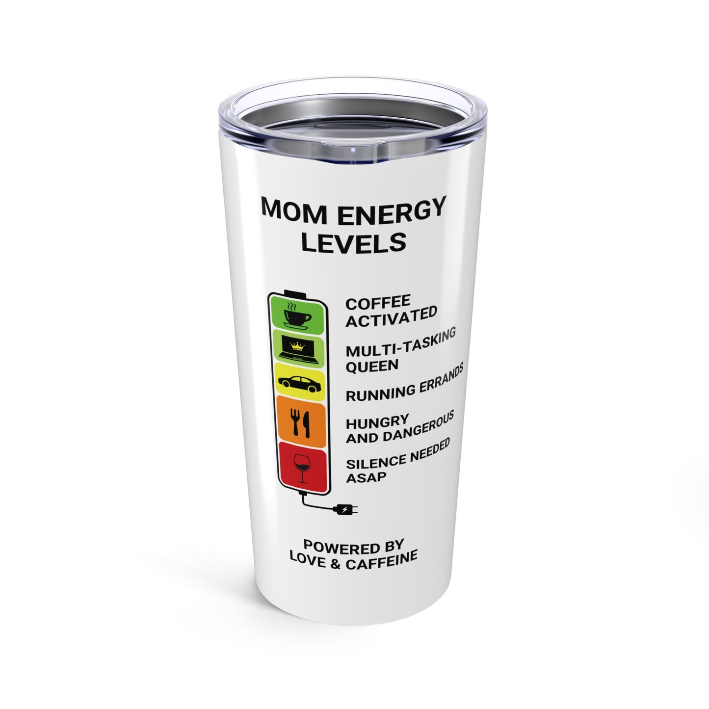 Mom Energy Levels Tumbler 20oz - Mothers Day Gift