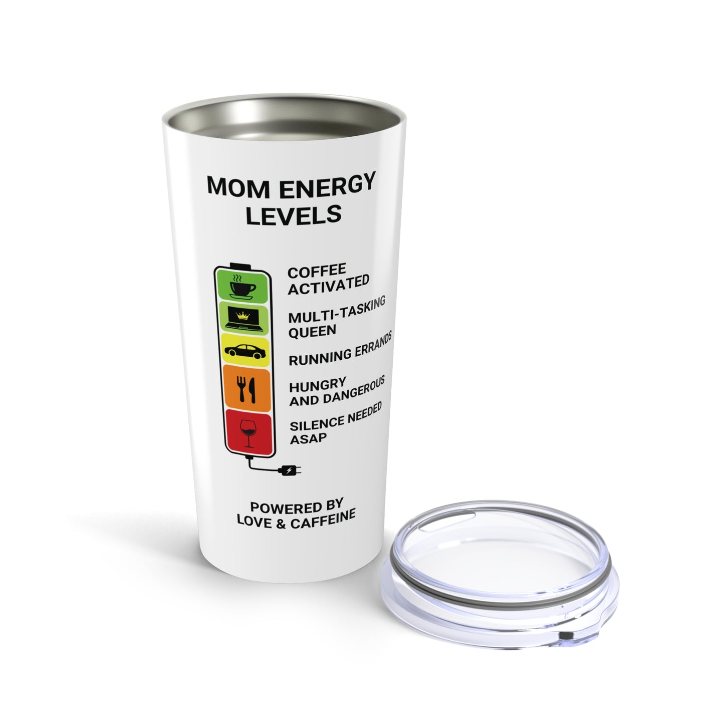 Mom Energy Levels Tumbler 20oz - Mothers Day Gift